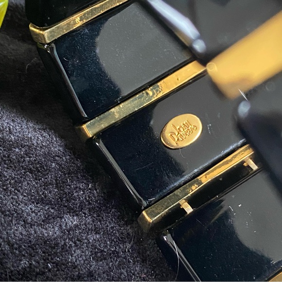 Vintage QVC Joan Rivers Classics Collection Chunky Stretch Bracelet BLACK - Picture 6 of 7